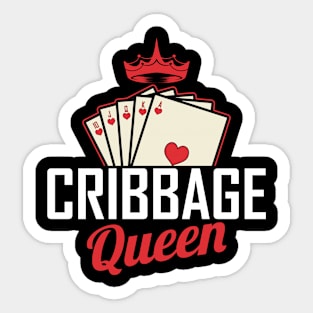 Cribbage Queen Cribbage Player Sticker